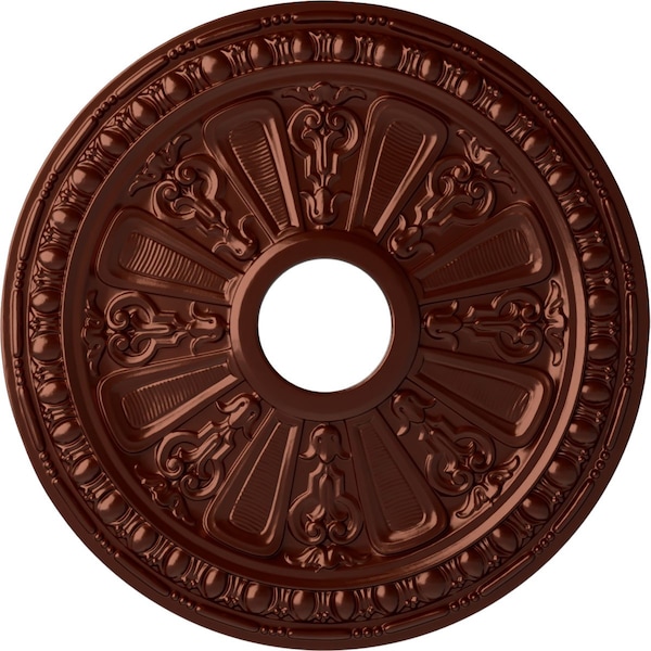 Ekena Millwork Raymond Ceiling Medallion (Fits Canopies up to 5 1/8"), 18 1/8"OD 3 5/8"ID x 1 1/8"P, Antique Copper CM18RAACS - main